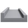 vidaXL Picture Frame Ledge Shelves 2 pcs Grey 40x9x3 cm MDF