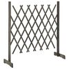 vidaXL Garden Trellis Fence Grey 120x90 cm Solid Firwood