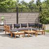 vidaXL Garden Sofa Set 4 pcs Brown and Grey