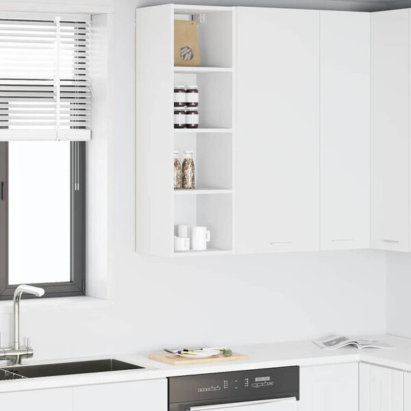 vidaXL Hanging Cabinet White 30 x 29.5 x 100 cm Engineered Wood