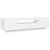 vidaXL TV Cabinet with LED Lights White 160x35x40 cm