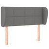 vidaXL Headboard with Ears Dark Grey 103x23x78/88 cm Fabric