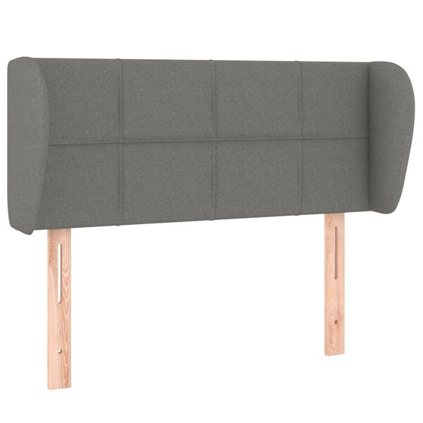 vidaXL Headboard with Ears Dark Grey 103x23x78/88 cm Fabric