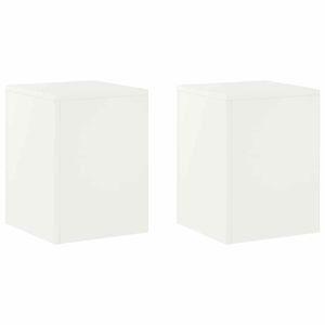 vidaXL Plant Stand 2 pcs White 30 x 30 x 40 cm Steel
