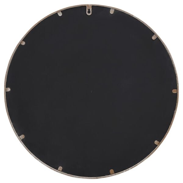 vidaXL Garden Mirror Sand 60x4 cm Iron Round for Outdoor Use