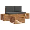 vidaXL Outdoor Sofa Set Natural and Anthracite 59 x 59 x 37 cm
