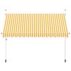 vidaXL Manual Retractable Awning 350 cm Orange and White Stripes