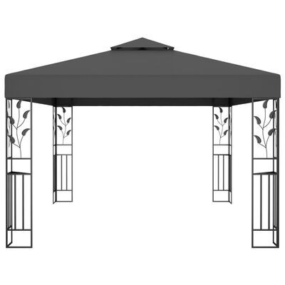 vidaXL Gazebo with Double Roof 3x4m Anthracite