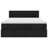 vidaXL Ottoman Bed with Mattress Black Queen Fabric
