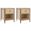 vidaXL Bedside Cabinets 2 pcs Sonoma Oak 40x42x50 cm Engineered Wood