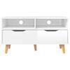 vidaXL TV Cabinet High Gloss White 90x40x48.5 cm Engineered Wood