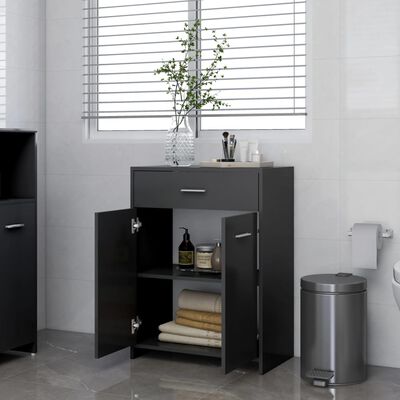 vidaXL Bathroom Cabinet Grey 60x33x80 cm Engineered Wood