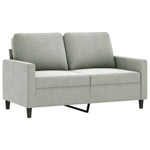 vidaXL 2-Seater Sofa Light Grey 120 cm Velvet