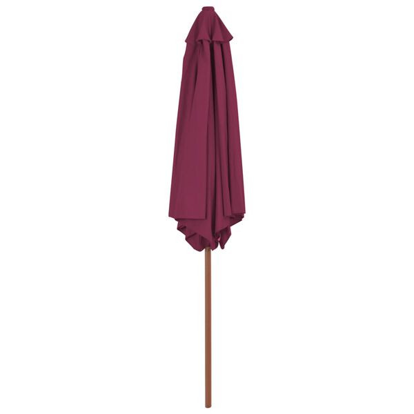 vidaXL Garden Parasol with Wooden Pole 270 cm Bordeaux Red