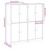 vidaXL Bookcase with Doors White 136x37x142 cm Engineered Wood