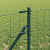 vidaXL Fence with Posts Green 0.8 x 25 m Steel