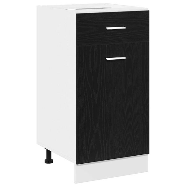 vidaXL Hanging Cabinet Black Oak 40 x 46 x 81.5 cm Engineered Wood