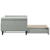 vidaXL Daybed with Trundle without Mattress Light Grey 90x190 cm