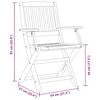 vidaXL 3 Piece Folding Bistro Set Solid Wood Acacia
