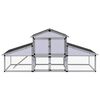 vidaXL Chicken Coop with Runs and Nest Box Aluminium