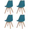 vidaXL Dining Chairs 4 pcs Turquoise Plastic