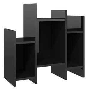 vidaXL Side Cabinet High Gloss Black 60x26x60 cm Engineered Wood
