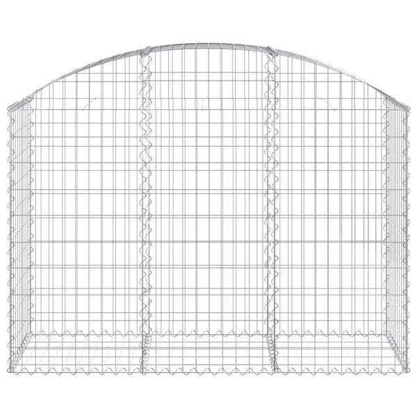 vidaXL Arched Gabion Basket 150x50x100/120 cm Galvanised Iron