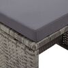 vidaXL Garden Stools 2 pcs with Cushions Poly Rattan Anthracite