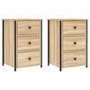 vidaXL Bedside Cabinets 2 pcs Sonoma Oak 40x36x60 cm Engineered Wood