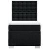 vidaXL Box Spring Bed with Mattress Black King Single Fabric