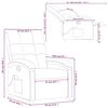 vidaXL Massage Recliner Chair Cream Fabric