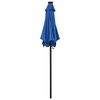 vidaXL Garden Parasol with LED Lights Azure Blue 200x211 cm Aluminium