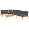 vidaXL 5 Piece Garden Pallet Sofa Set with Cushions Solid Wood Acacia