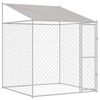 vidaXL Dog Cage with Roof Silver 200 x 200 x 258 cm Steel and PE