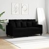vidaXL 2-Seater Sofa Black 140 cm Fabric