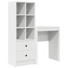 vidaXL Desk with Drawer with Shelf with Storage 2 pcs White