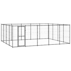 vidaXL Outdoor Dog Kennel Steel 24.2 m&sup2;