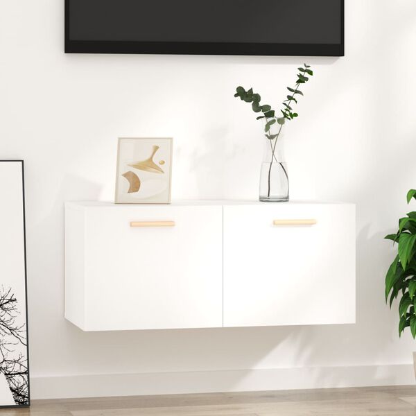 vidaXL Wall Cabinet White 80x35x36.5 cm Engineered Wood