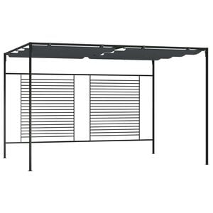 vidaXL Gazebo with Retractable Roof 4x3x2.3 m Anthracite 180 g/m&sup2;