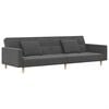 vidaXL 2-Seater Sofa Bed with Two Pillows Light Grey Fabric