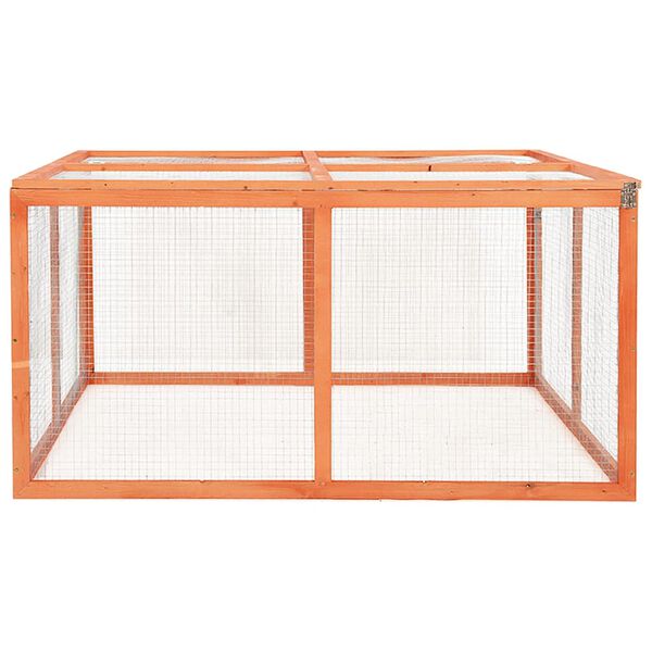 vidaXL Rabbit Hutch 124x120x60 cm Solid Firwood