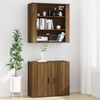 vidaXL Wall Cabinet Brown Oak 80x33x80 cm Engineered Wood