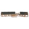 vidaXL Outdoor Sofa Set 8 pcs Natural and Anthracite