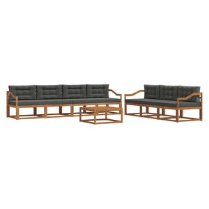 vidaXL Outdoor Sofa Set 8 pcs Natural and Anthracite