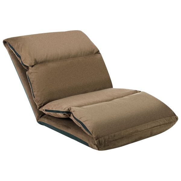 vidaXL Folding Floor Chair Taupe Microfibre
