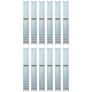vidaXL L-shaped Ground Anchors 12 pcs Galvanised Steel 5x5x50 cm