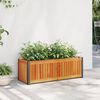 vidaXL Garden Planter 80x30x27.5 cm Solid Wood Acacia and Steel