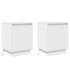 vidaXL Bedside Cabinet 2 pcs White 39 x 34.5 x 50 cm Engineered wood