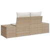vidaXL Garden Sofa Beige 123 x 62 x 69cm Poly Rattan