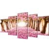 vidaXL Canvas Wall Print Set Cherry Blossom 100 x 50 cm